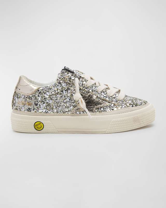 Girl's May Glitter Low-Top Sneakers, Kids